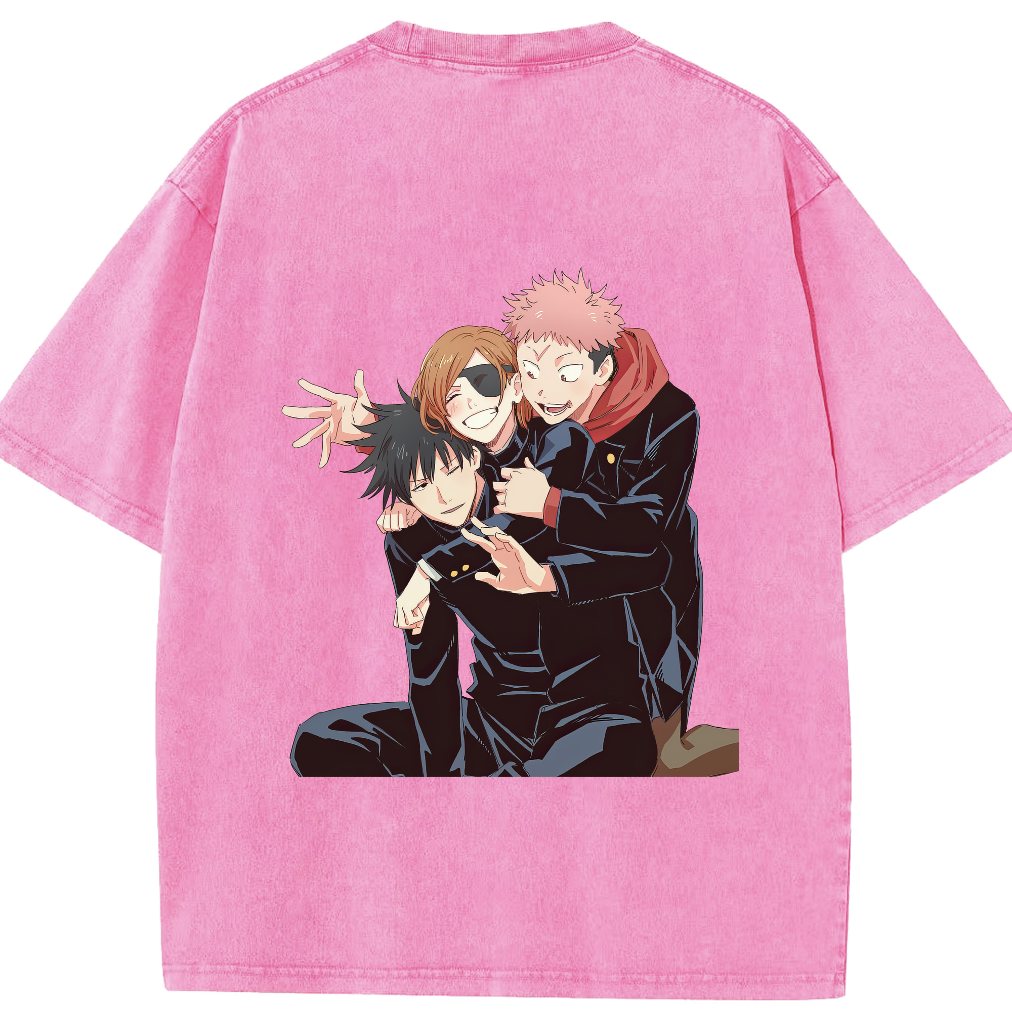 （画像用） 呪術廻戦 Jujutsu Kaisen 綿100% ヴィンテージ風 半袖Tシャツ（背面プリント）